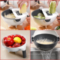 LANDA Creative Tabletop Fruit Drain Basket Plastic Washing Bowl Double Drain Basket With Handle From direct factory